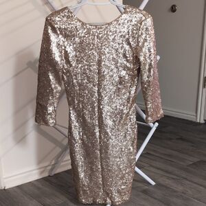 TFNC Gold Sequin Dress